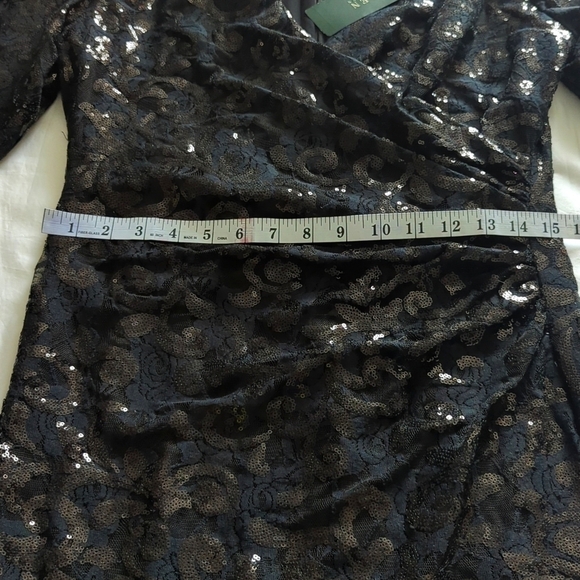Lauren Ralph Lauren Black glittery size 12 Women's dresse. - Picture 7 of 9